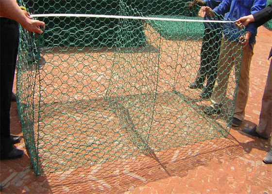 Sợi đá hình lục giác bền Gabion giỏ sợi dệt đá lồng