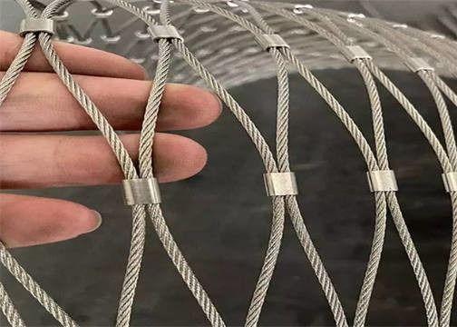 316 Stainless Steel Rope Mesh Mạng lưới thép kiến trúc kiểu nút